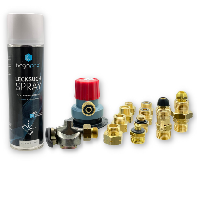 BOGAPRO Rundum-Sorglos-Adapter Set für europäische Gasflaschen