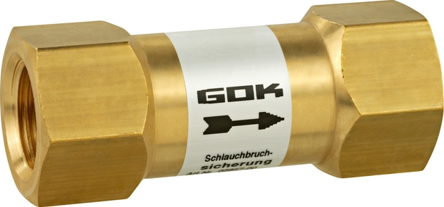 Schlauchbruchsicherung 50mbar 4kg/h bds. IG G1/2