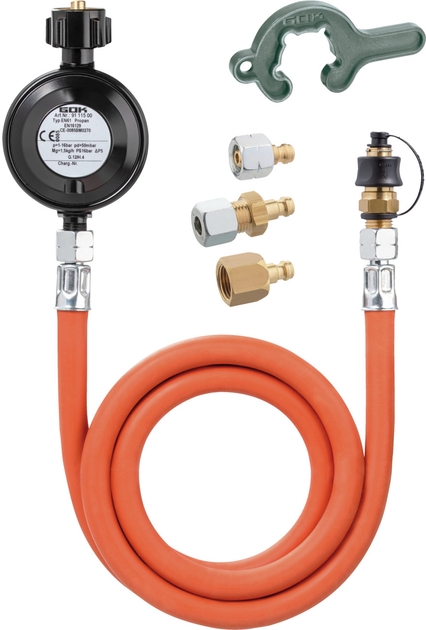 Regl.-Schl.-Set EN61 1,5kg/h 50mbar KLF x SKU x 1500 + 3xStecknippel+MiniTool