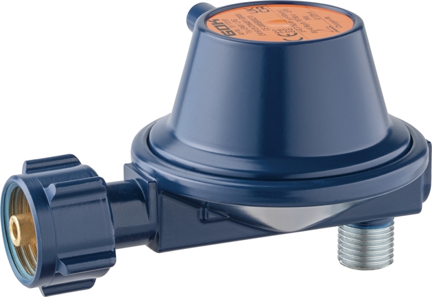 Gasregler EN61 0,8kg/h 50mbar  KLF x G1/4LH-KN-90G PRV Marine