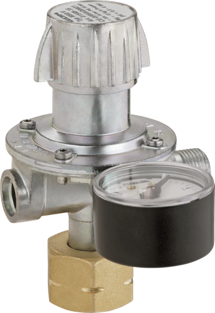 Gasregler M50-V 12kg/h 0,5-4bar Komb.A-90G x G3/8LH-KN Man.