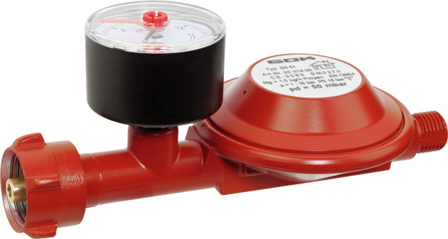 Gasregler EN61 1,5kg/h 29mbar  KLF x G1/4LH-KN TAE Man.