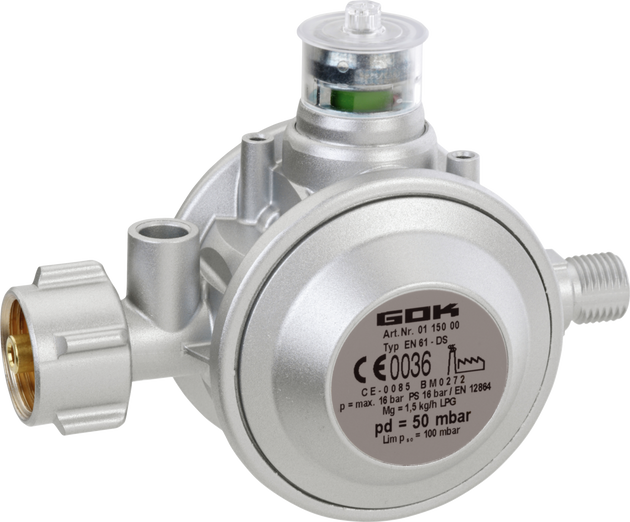 GOK Gewerberegler für Propan Gasflaschen 50mbar