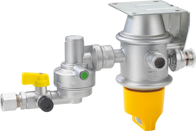 GOK Caramatic DriveTwo mit Crash Sensor 50 mbar mit RVS 8 Anschluss Horizontal