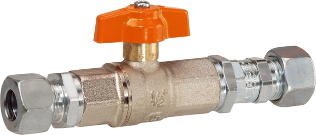 GOK Kugelhahn thermisch TAE Schneidringverschraubung x Schneidringverschraubung